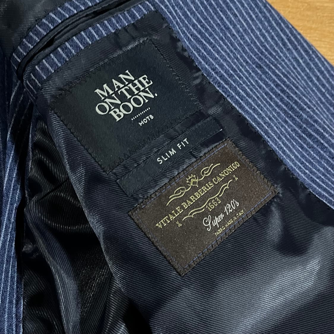 [100] 맨온더분 스트라이프 울자켓 상품이미지7