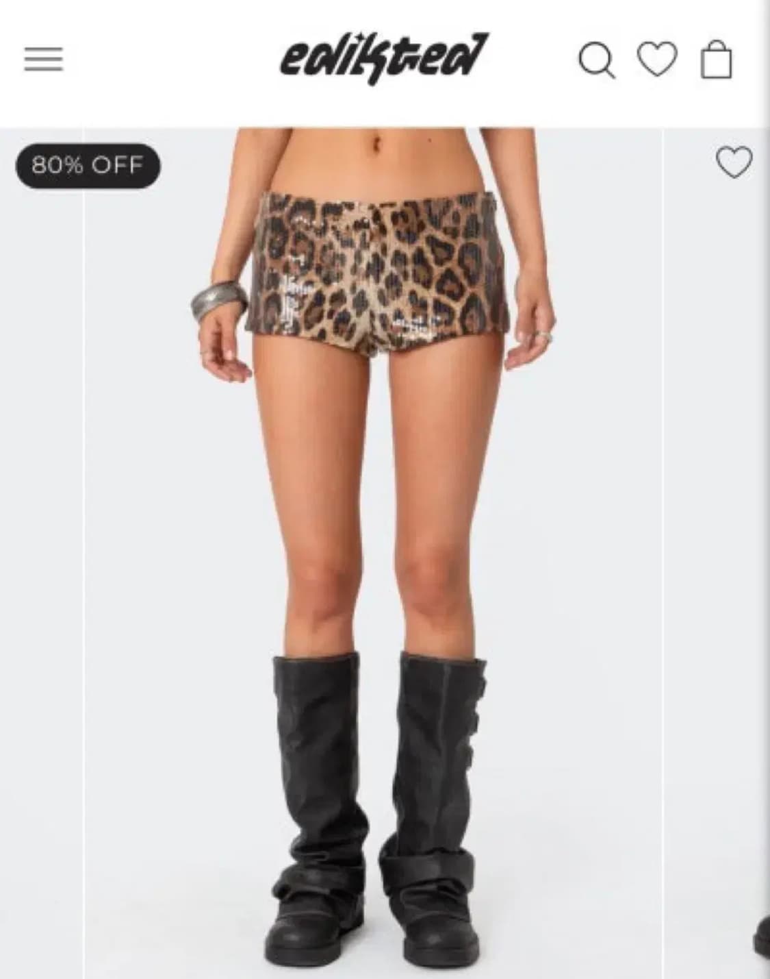 에딕티드 레오파드 쇼츠 xs 상품이미지2