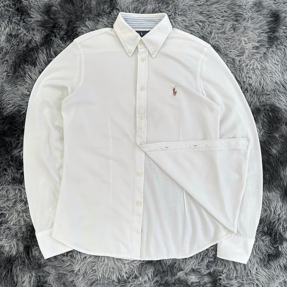 폴로 멀티포니 니트옥스포드 화이트 셔츠 상품이미지1