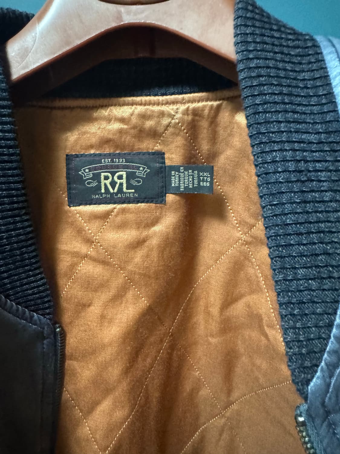 RRL 임브로이더 새틴 플라이트 재킷 xxl 상품이미지5