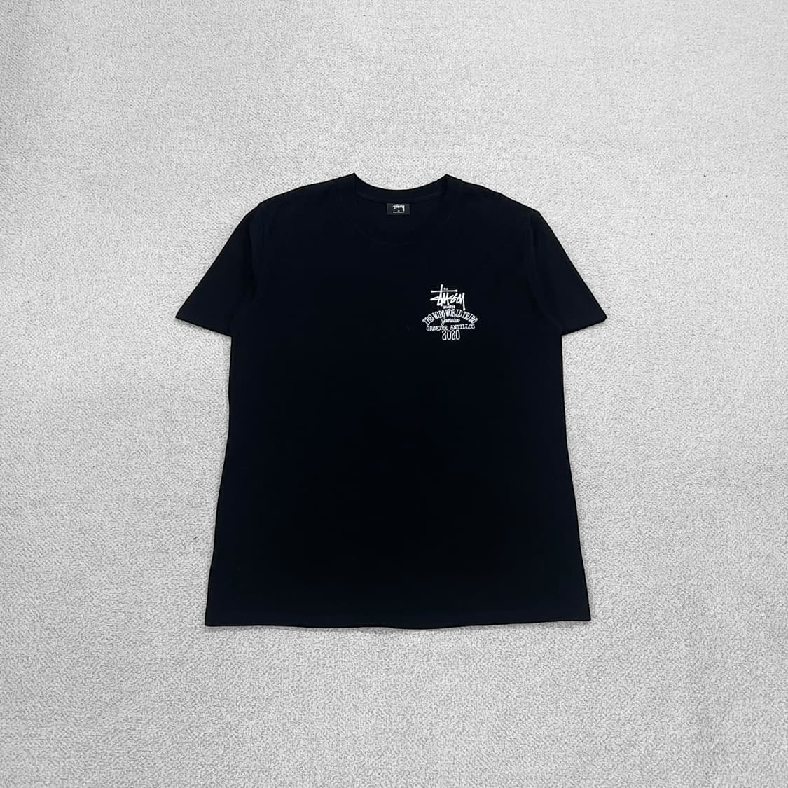 스투시 Stussy 월드트라이브 반팔 티셔츠 블랙 상품이미지1