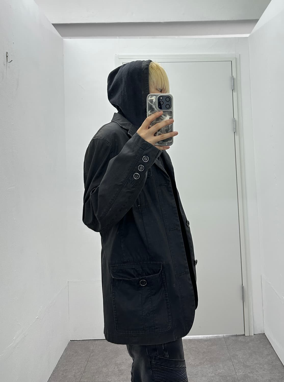 Vintage fake layered hoodie jacket 상품이미지3