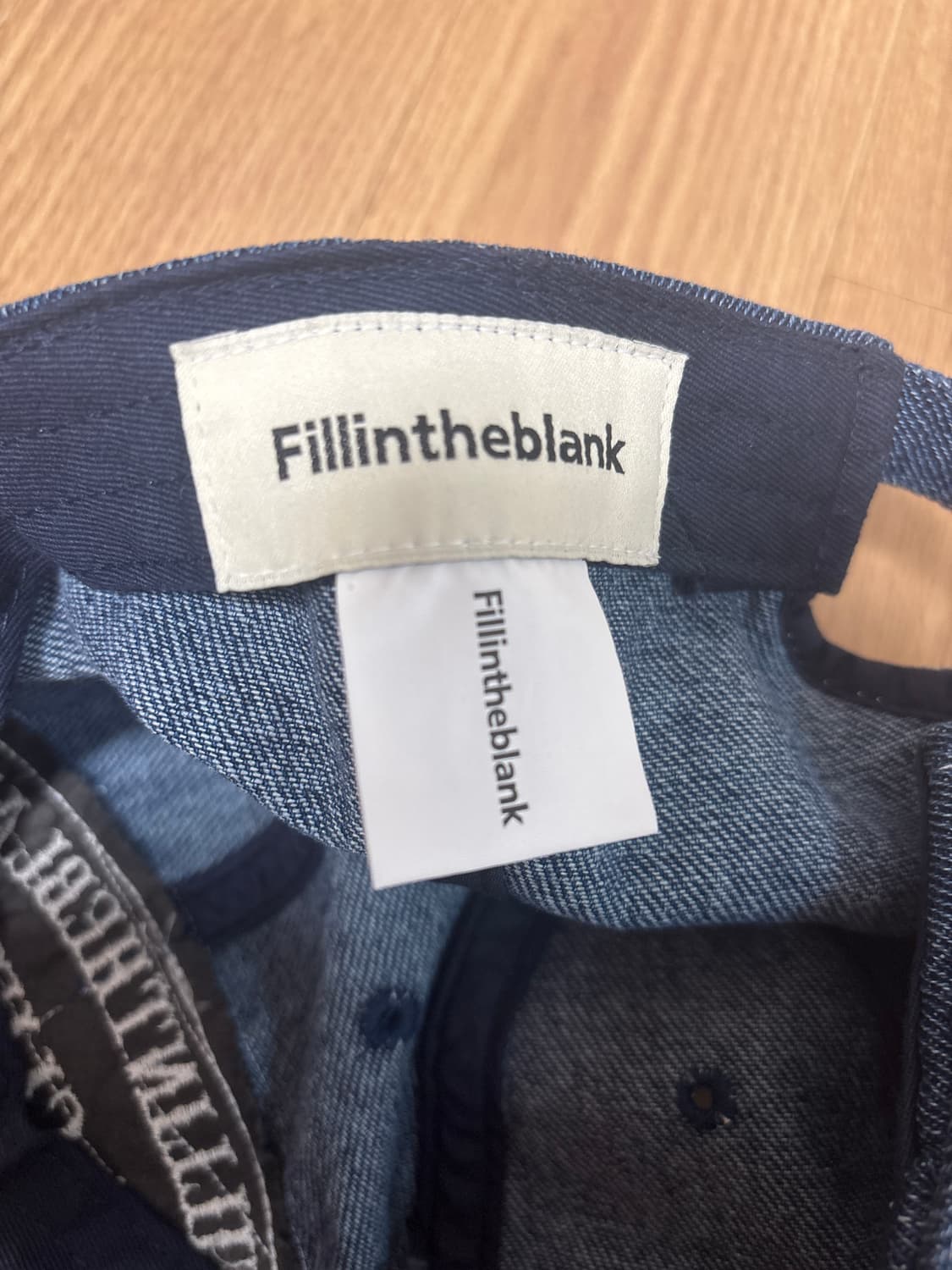 Fillintheblank Denim cap (blue) 상품이미지3