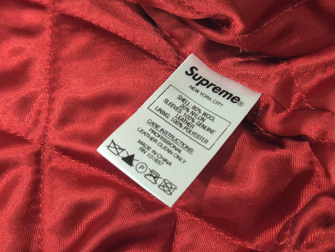 SUPREME 슈프림 치토 본 레더 바시티 자켓 상품이미지6