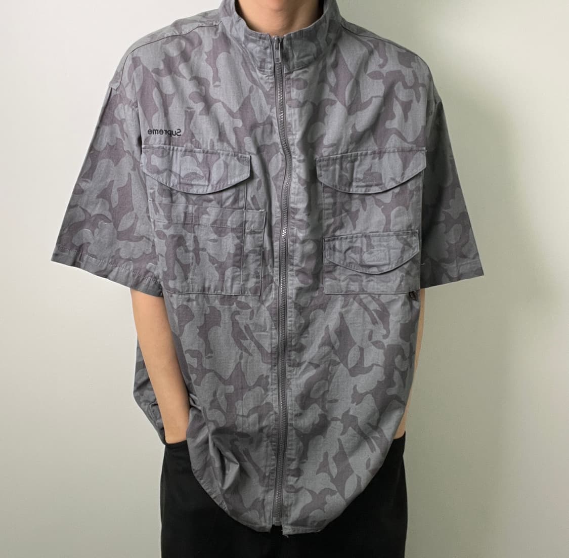 supreme 슈프림 카모플라쥬 반팔 셔츠 자켓 XL 상품이미지1