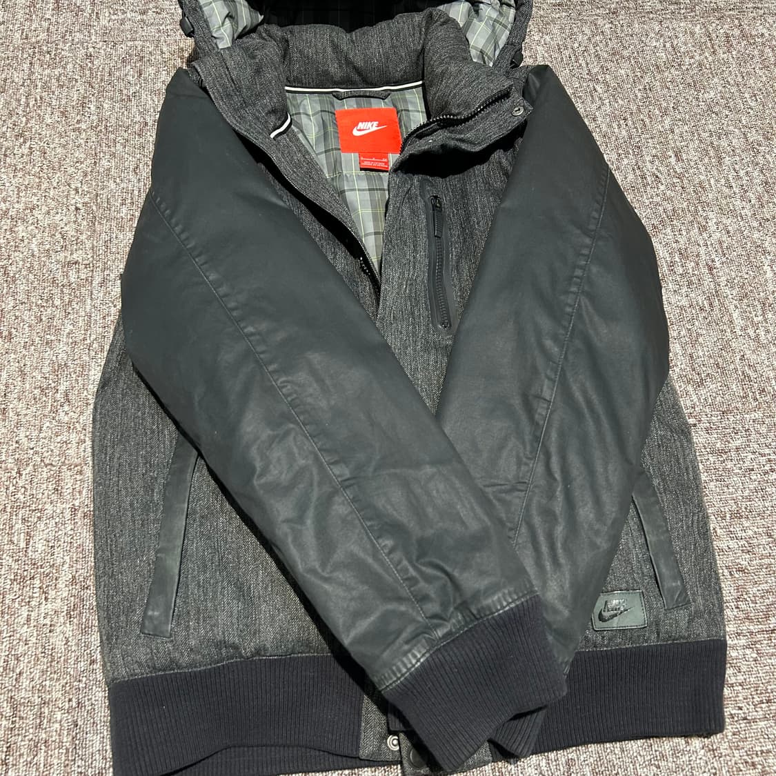 S) 나이키 550 구스다운 패딩 점퍼 모자 탈부착 상품이미지4