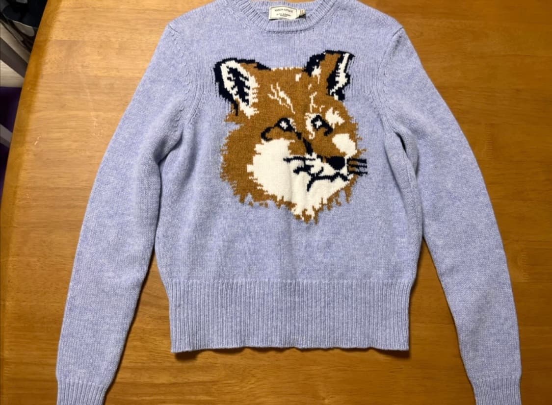 Maison Kitsune 메종키츠네 폭스헤드 비앙카블루 스웨터_XS 사 상품이미지1