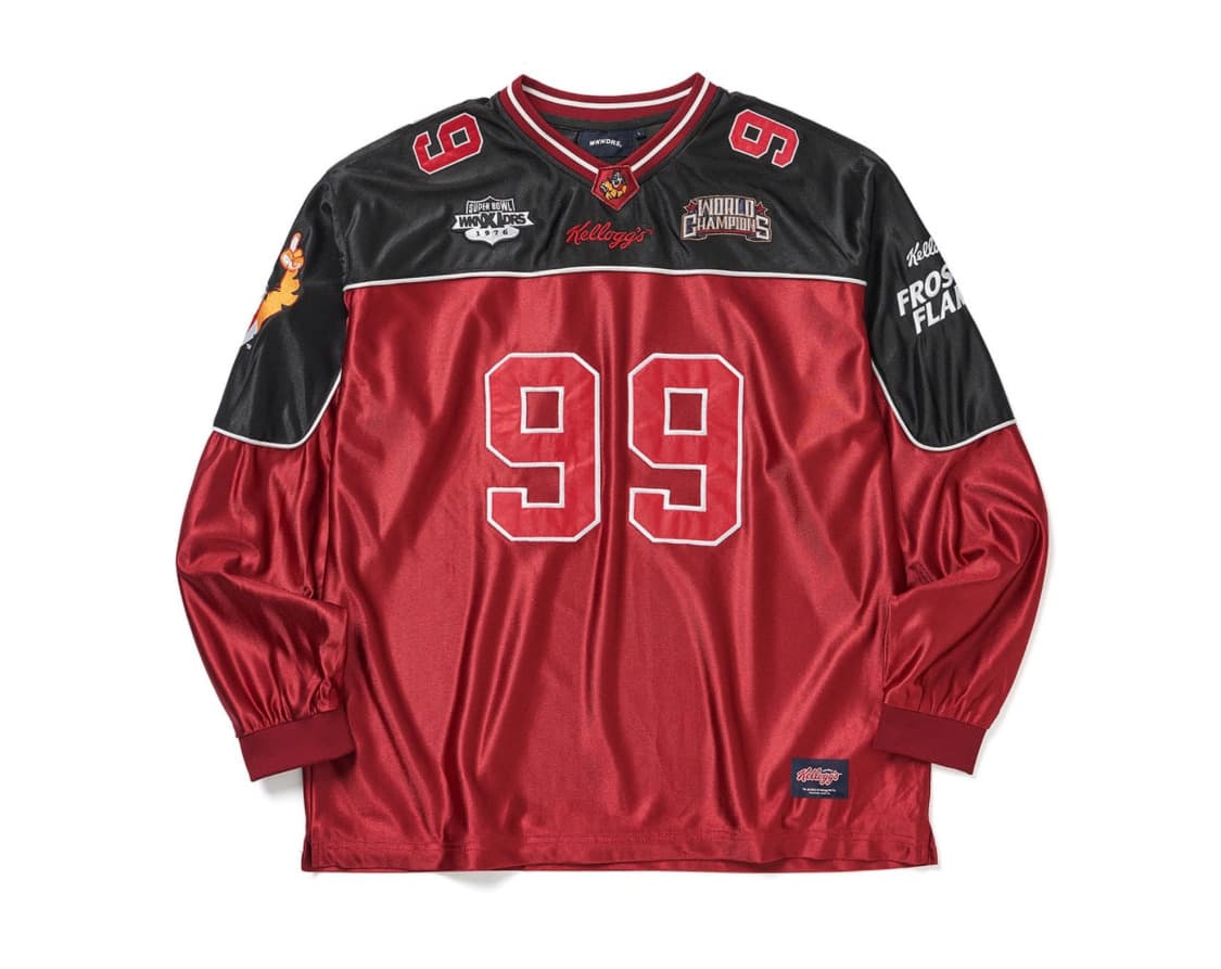 위캔더스 켈로그 콜라보 풋볼 저지 져지 레이싱 빈티지 버건디 스포티 레드 상품이미지1