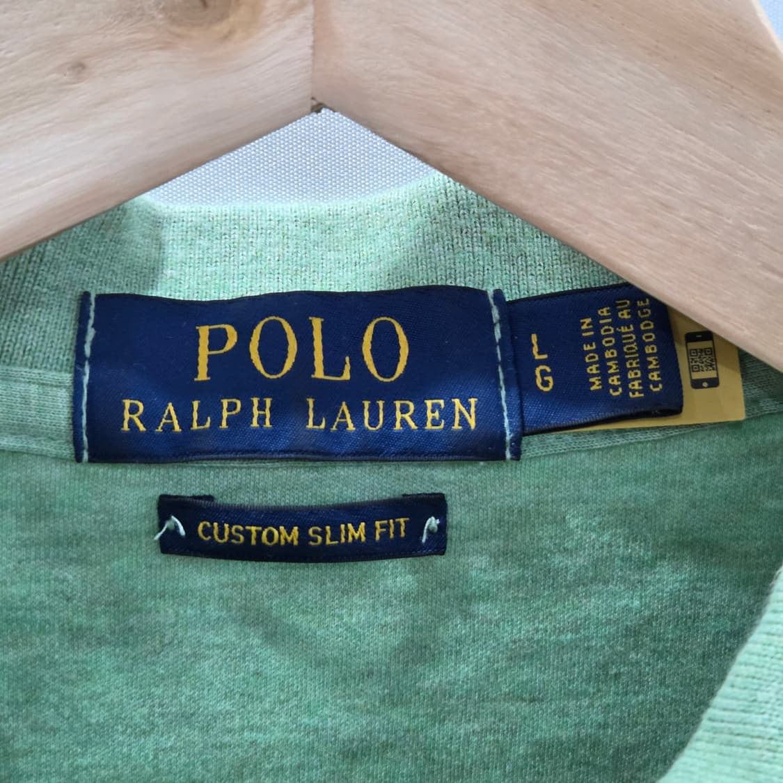 폴로랄프로렌 코튼 카라 반팔티 멜란지 그린 L 상품이미지3