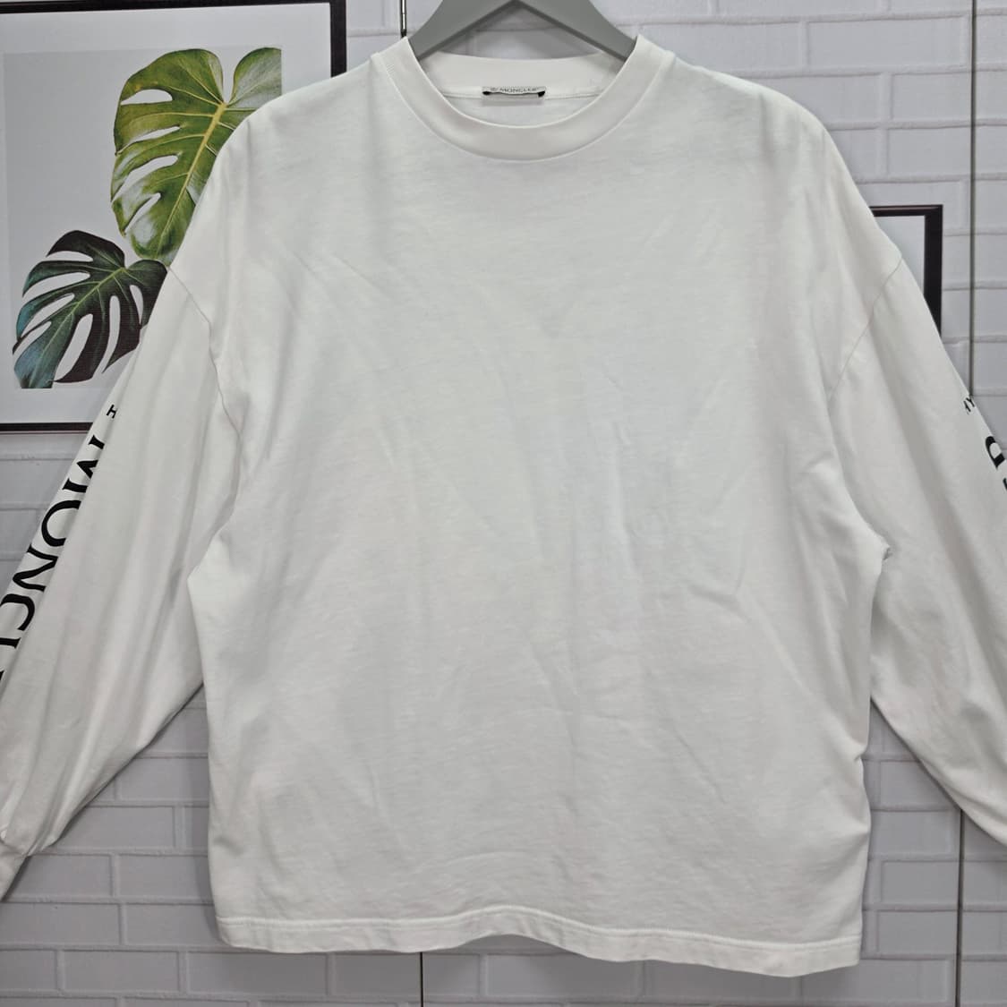 MONCLER 몽클레어 지니어스 x 하이케 코튼 긴팔 로고 티셔츠 XS 상품이미지2