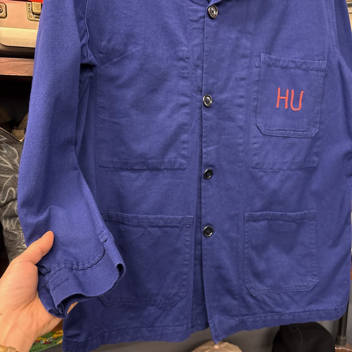 70~80s 오리지널 프렌치 워크자켓 4버튼 유니온 자수 N811 상품이미지4