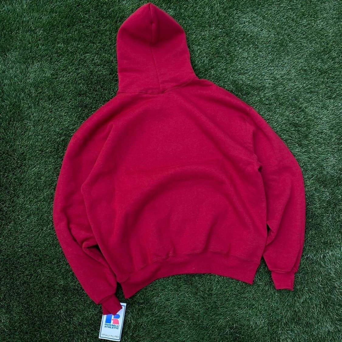 [XL] 90s 빈티지 러셀 후드 레드 데드스탁 상품이미지3