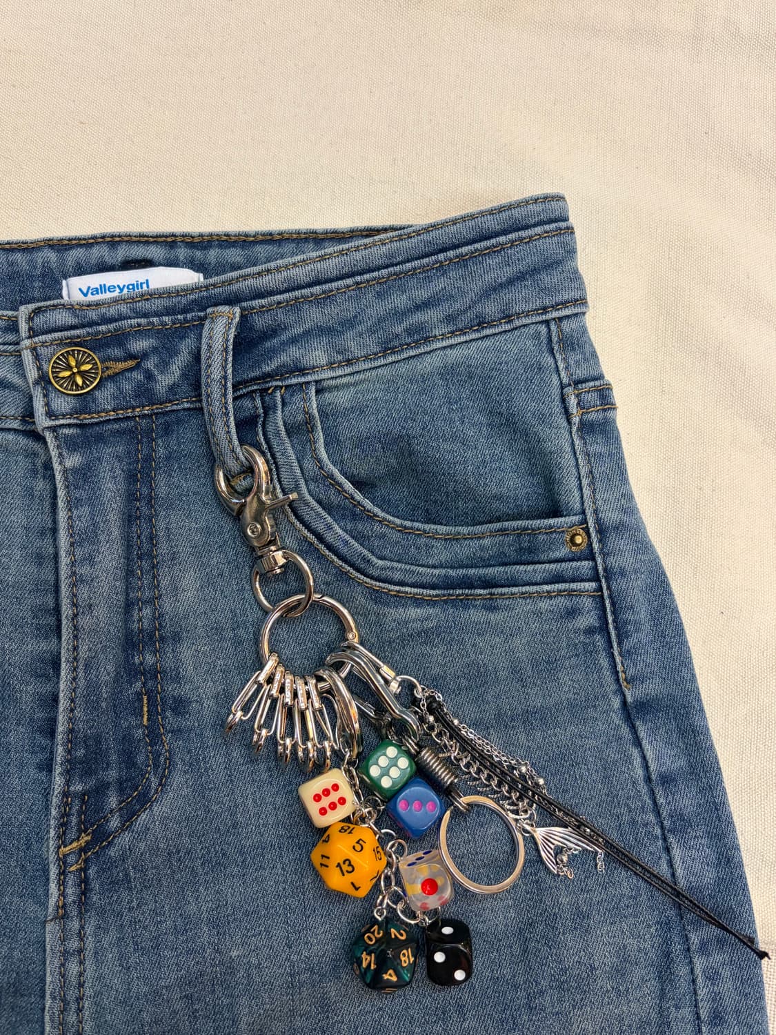Dice Punk Chain Keyring 상품이미지3