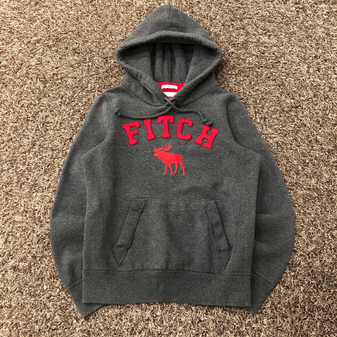 아베크롬비 로고 그레이 후드티 상품이미지1