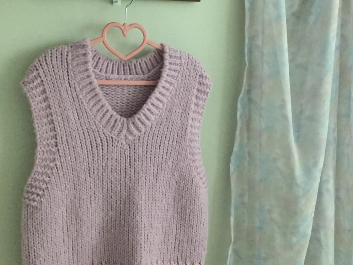 보라 니트 조끼 상품이미지3