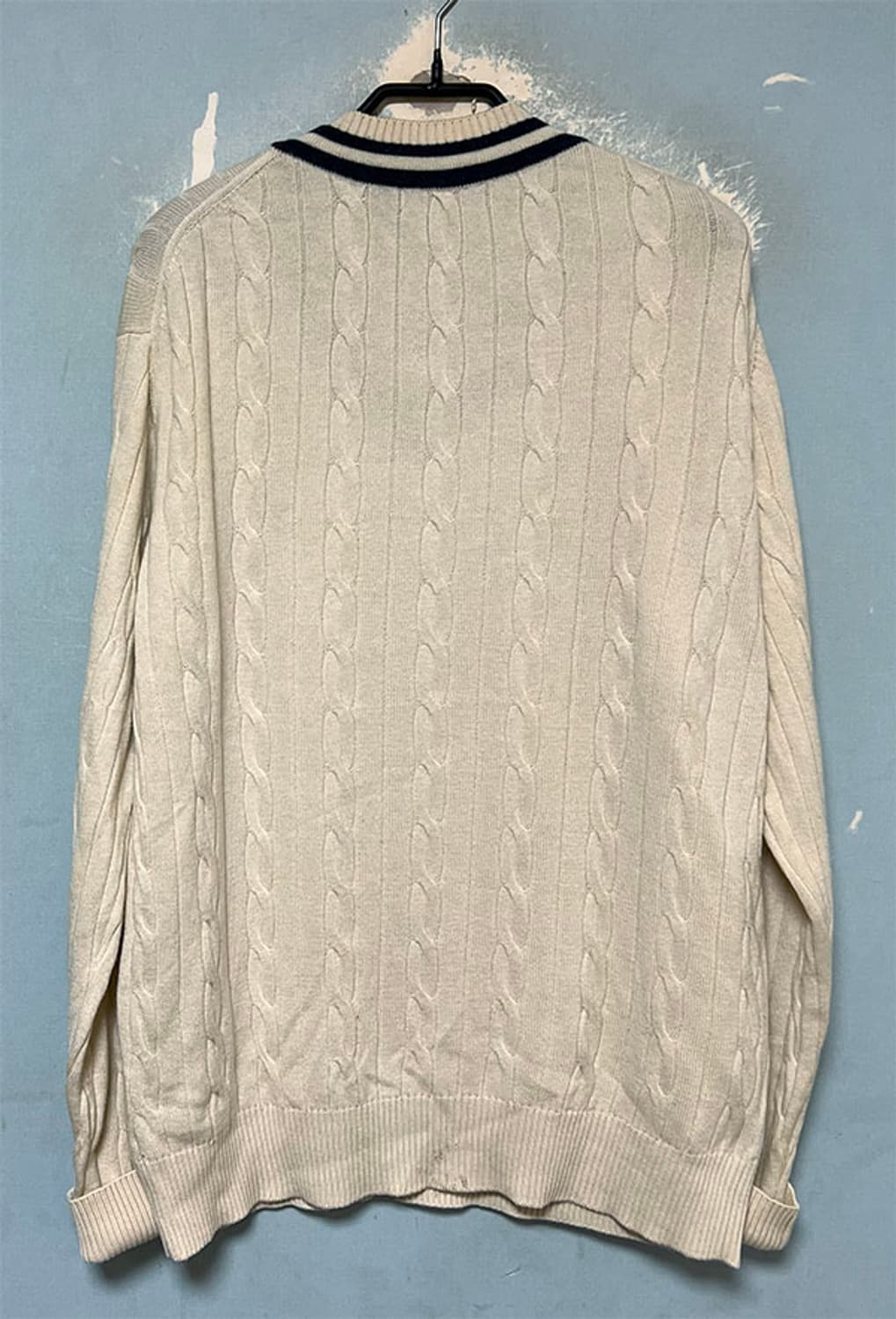 빈폴 남자 꽈배기니트 크리켓 캐주얼 브이넥 XL 105  상품이미지2