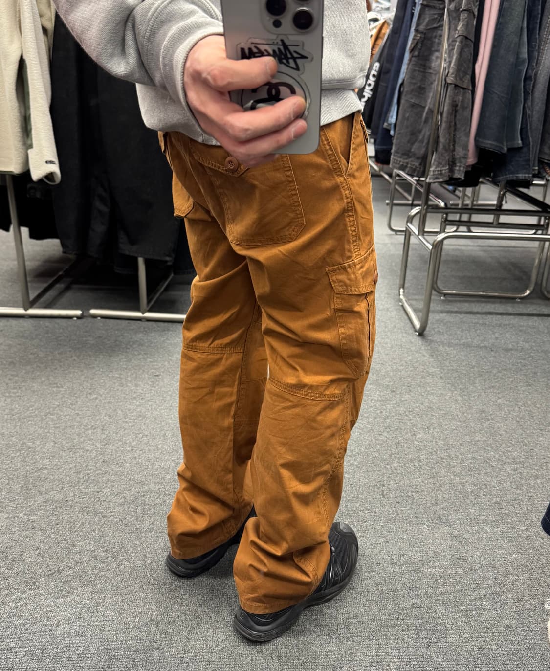 L)Free Gate 빈티지 더블니 포켓 코튼 팬츠 상품이미지1