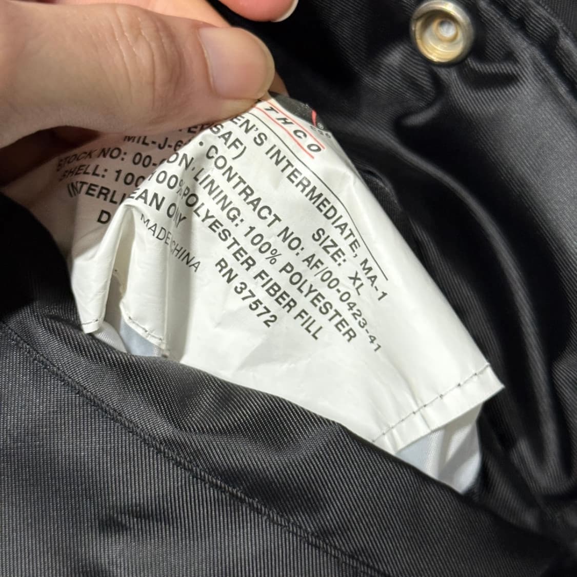 로스코 리버시블 Ma-1 플라이트 봄버 자켓 블랙 상품이미지5
