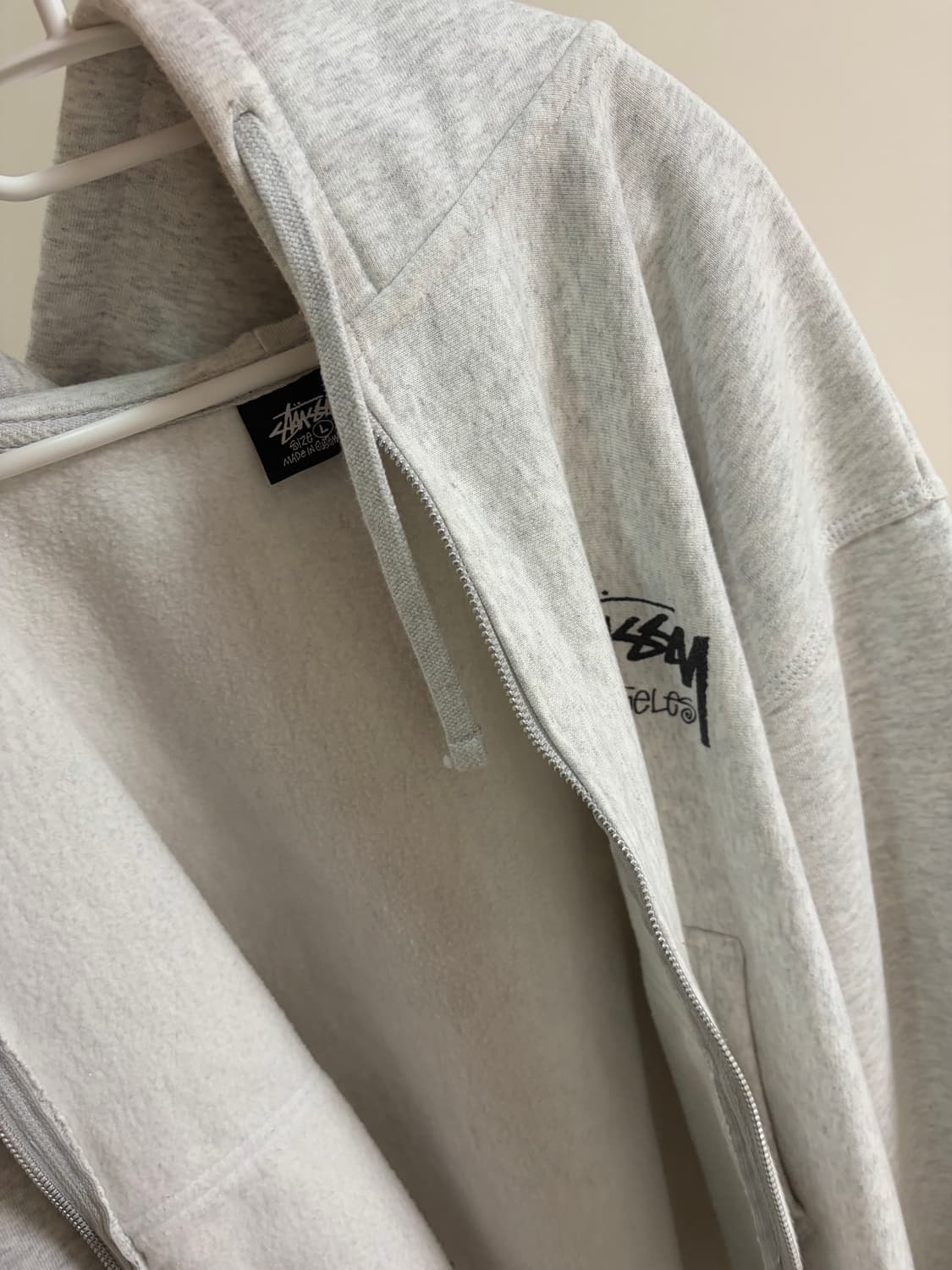 스투시 LA 로스앤젤레스 엘에이 후드집업 멜란지 L 상품이미지2