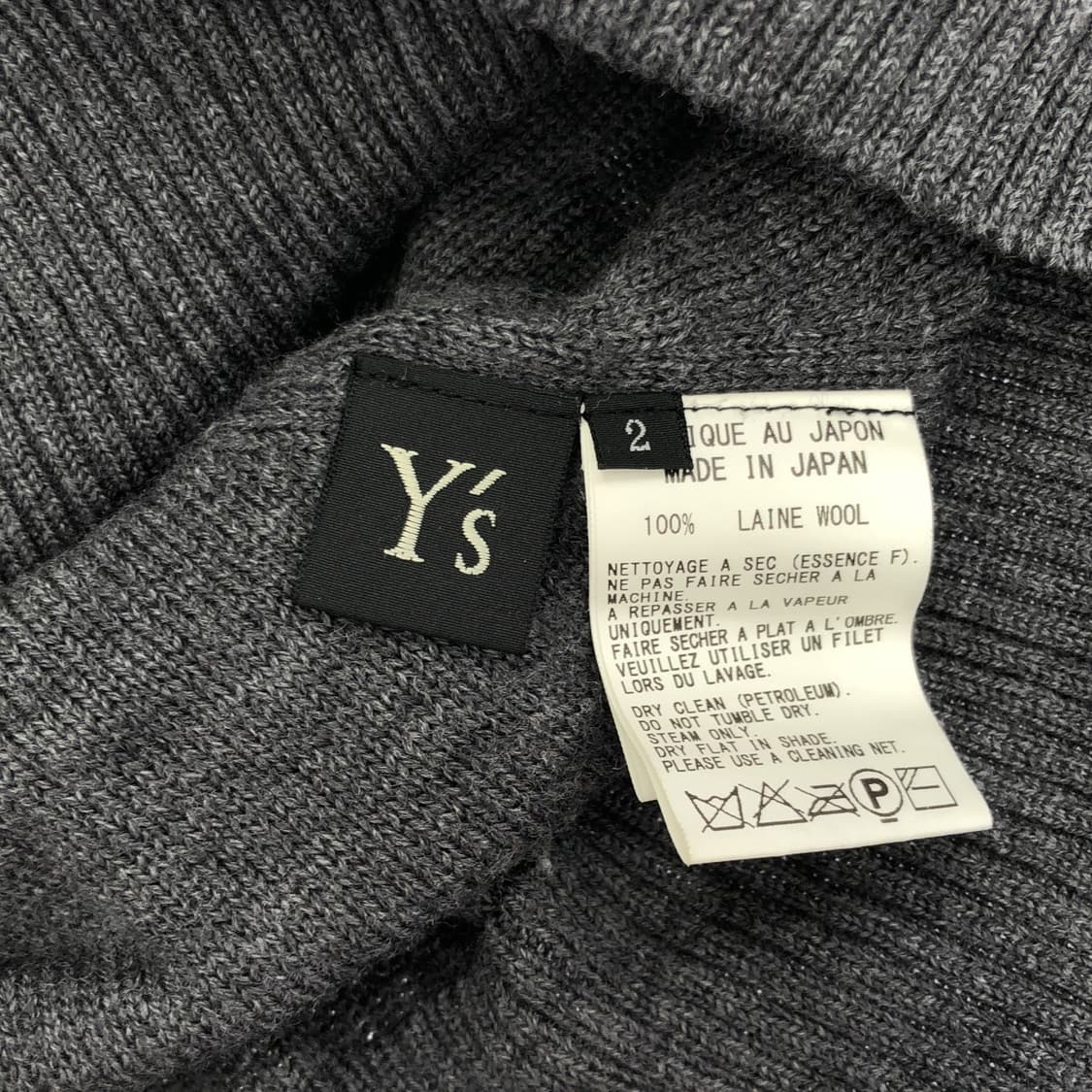 요지 야마모토 와이즈 비대칭 울 가디건 레이디스 상품이미지4