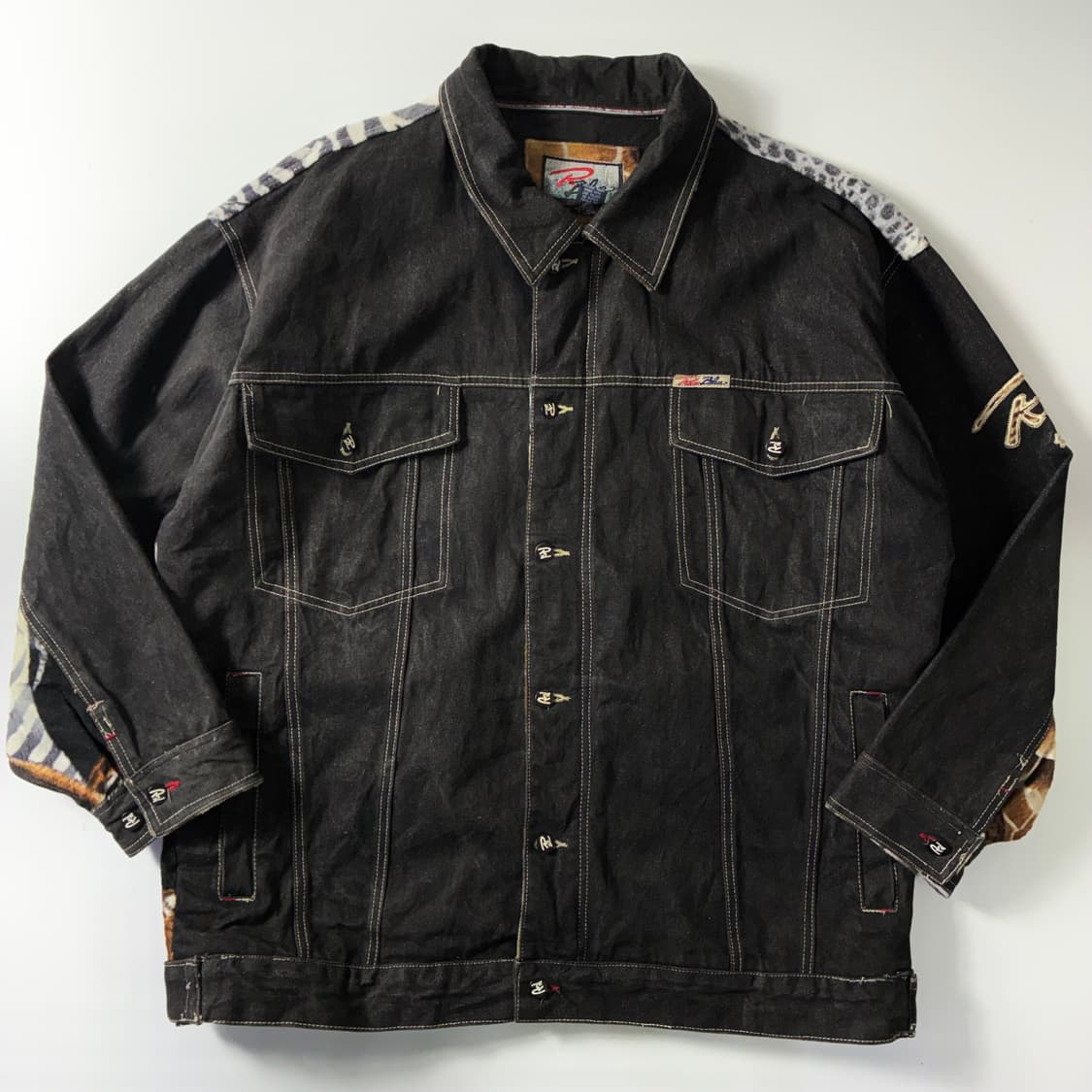 Raw blue  애니멀 데님 트러커 자켓  상품이미지2