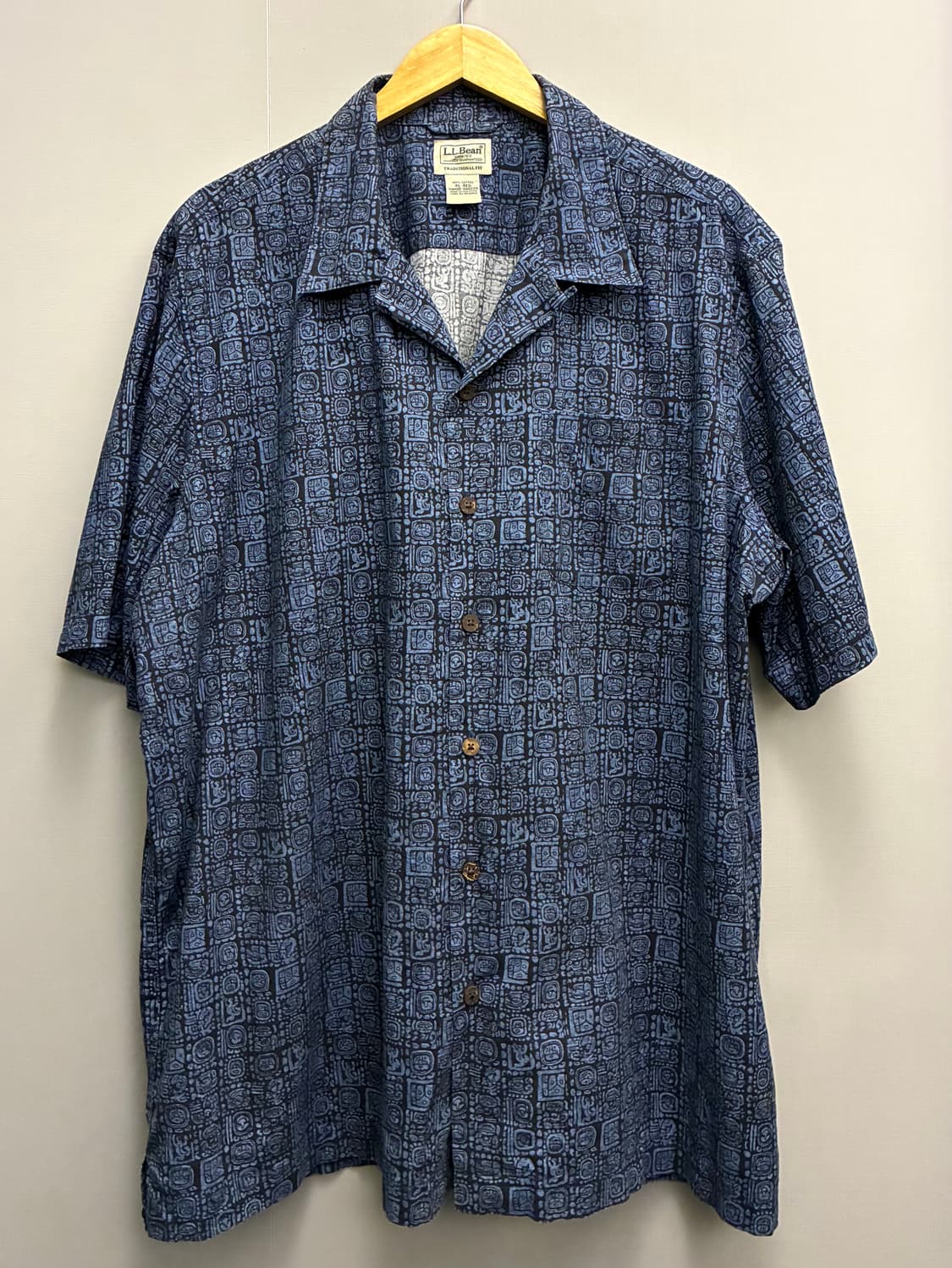 (XL/110)L.L.Bean 엘엘빈 트라이벌 포켓 하와이안 오픈카라 반 상품이미지1