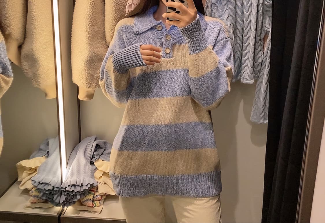 자라 폴로 니트 m (새상품) 상품이미지3