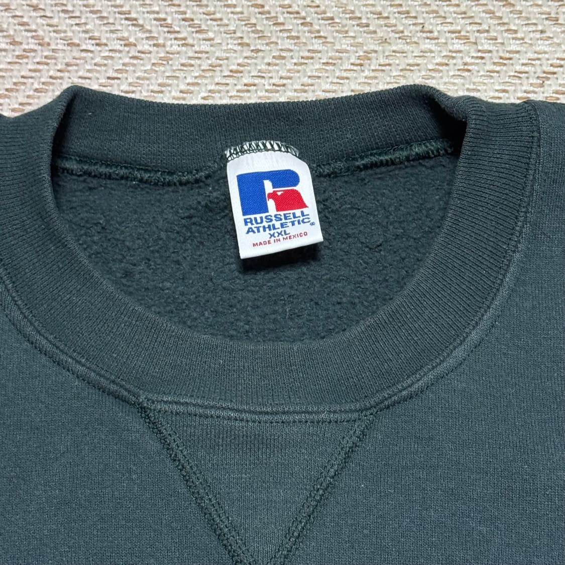(XXL)90s Russell Athletic 러셀 애슬레틱 그린 맨투맨 상품이미지2