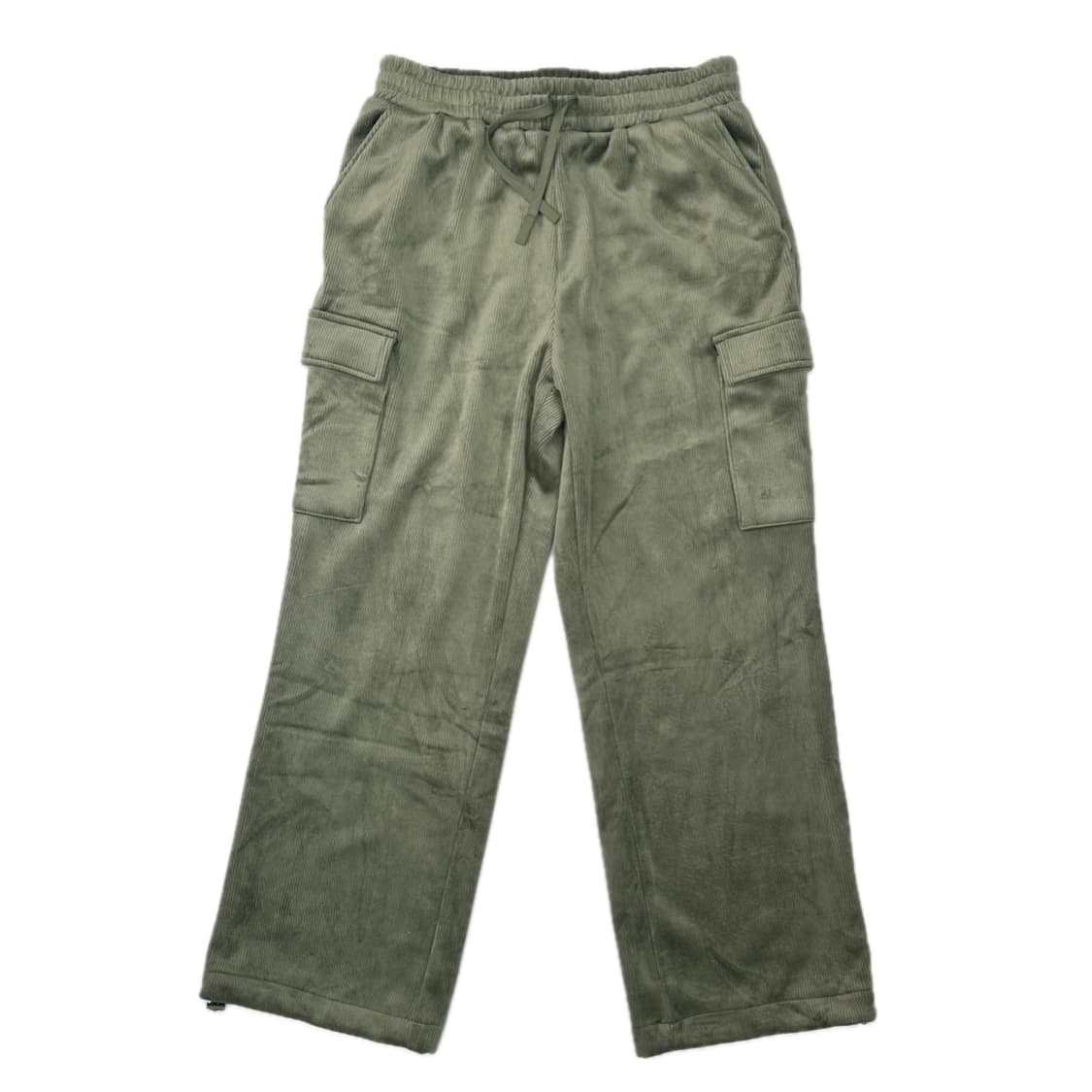 케네스콜 코듀로이 도톰 와이드 카고 골덴 말차그린 트레이닝 바지 상품이미지1