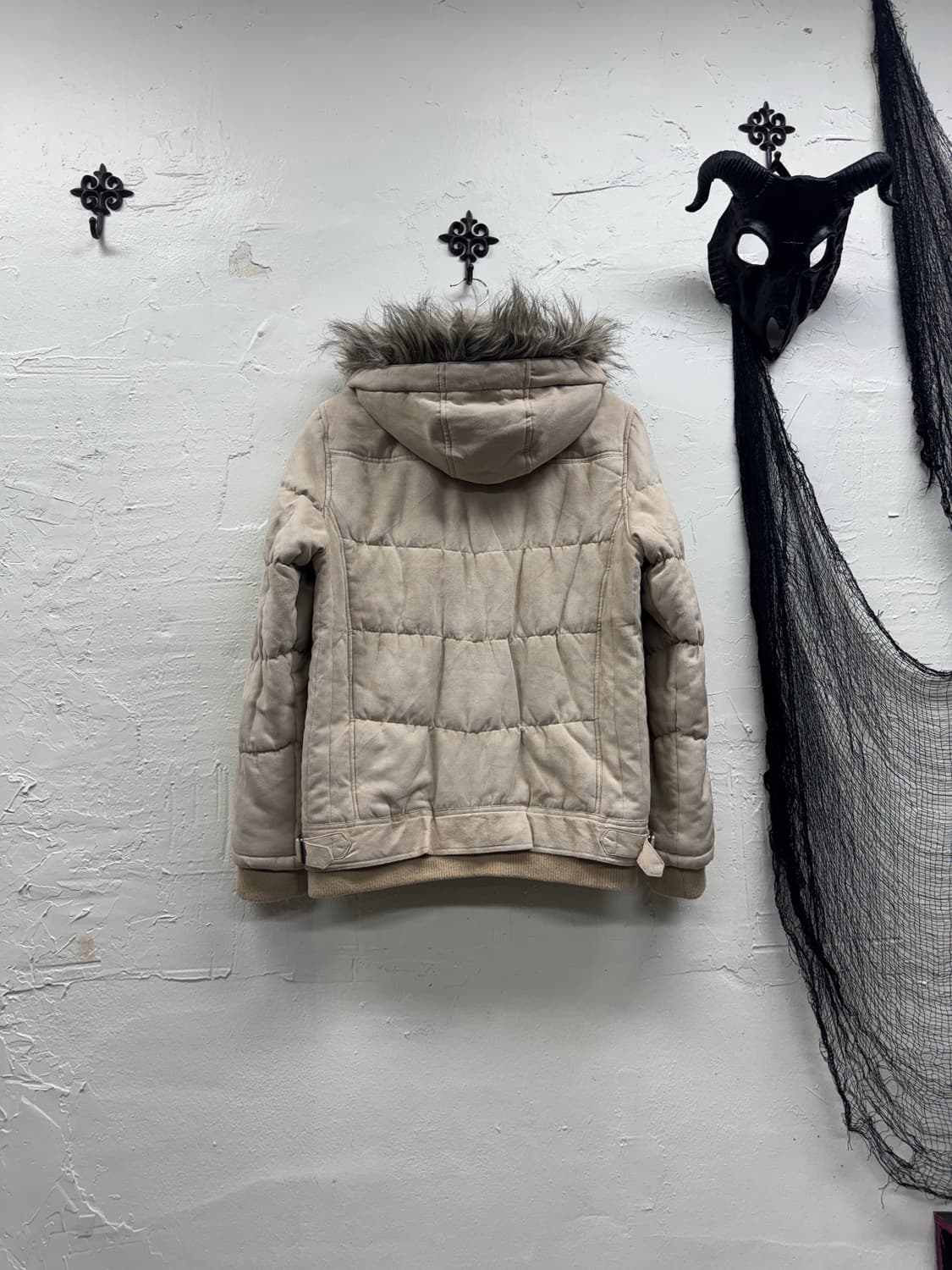 Von dutch 00s y2k trimming fur begie dow 상품이미지6