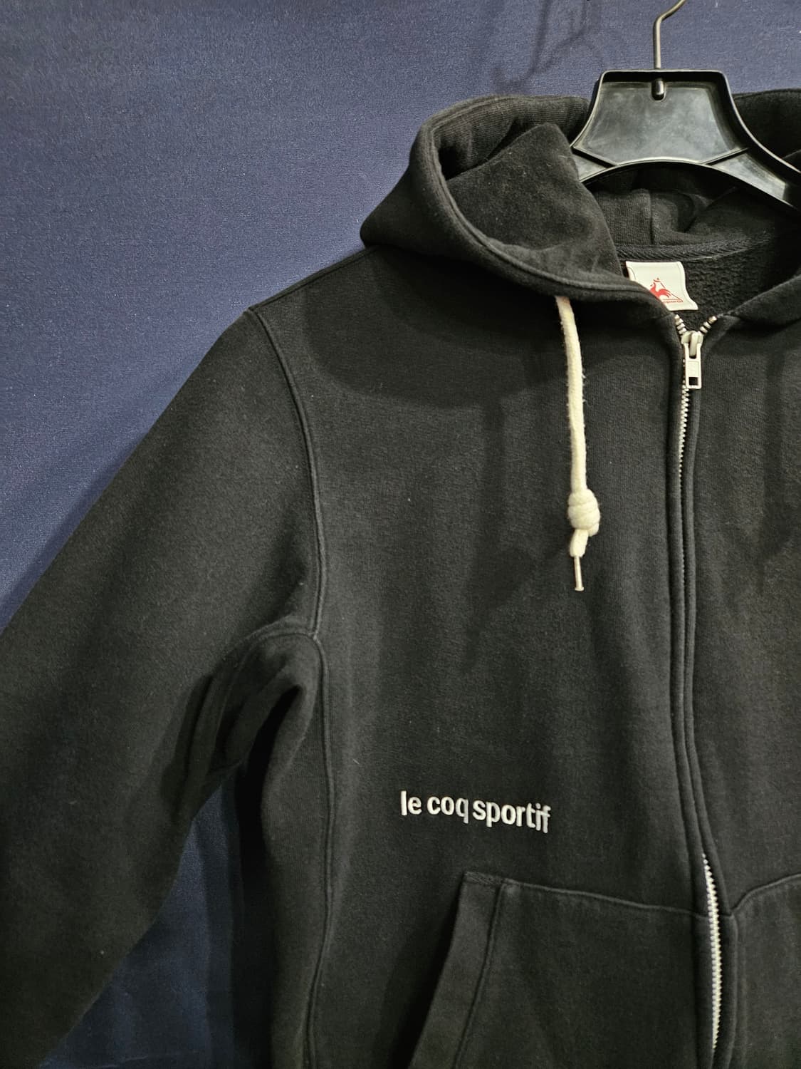 르꼬끄 자수 블랙 남성 슬림핏 95 기모 후드집업  상품이미지4