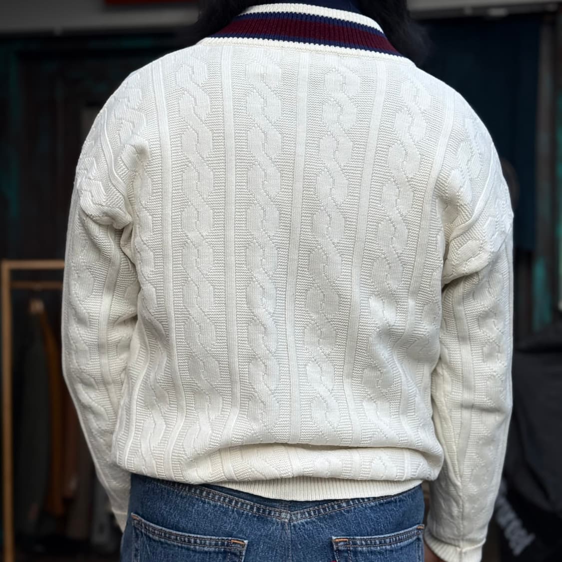 90‘s 폴로 랄프로렌 크리켓 울 스웨터 XL 상품이미지9