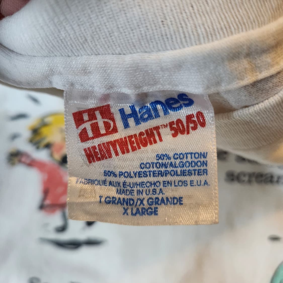 90s Made in USA 홀마크 Shoebox 일러스트  티셔츠 XL 상품이미지4