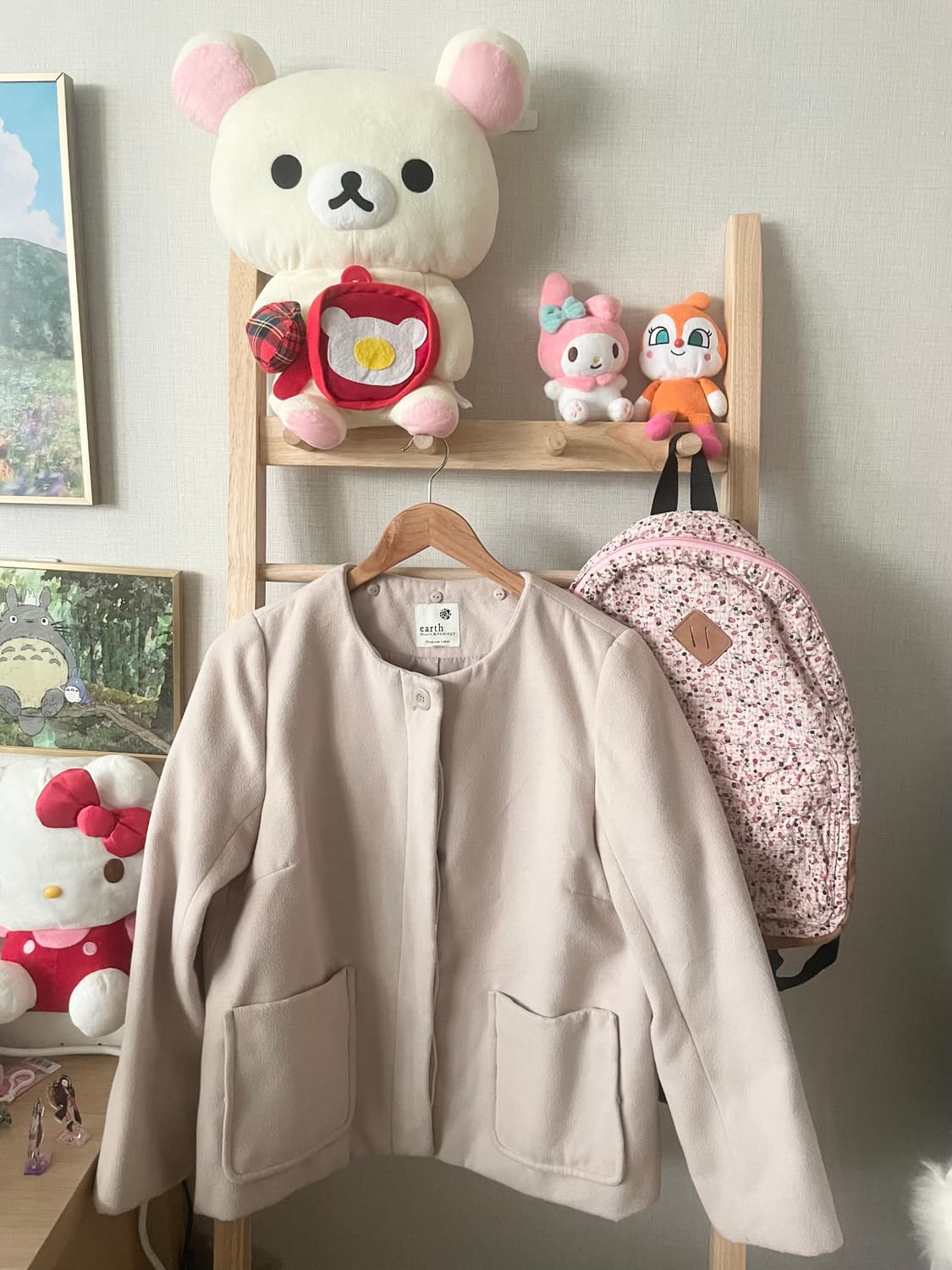 모리걸 빈티지 어스뮤직 핑크 숏코트 💗🌸 상품이미지1