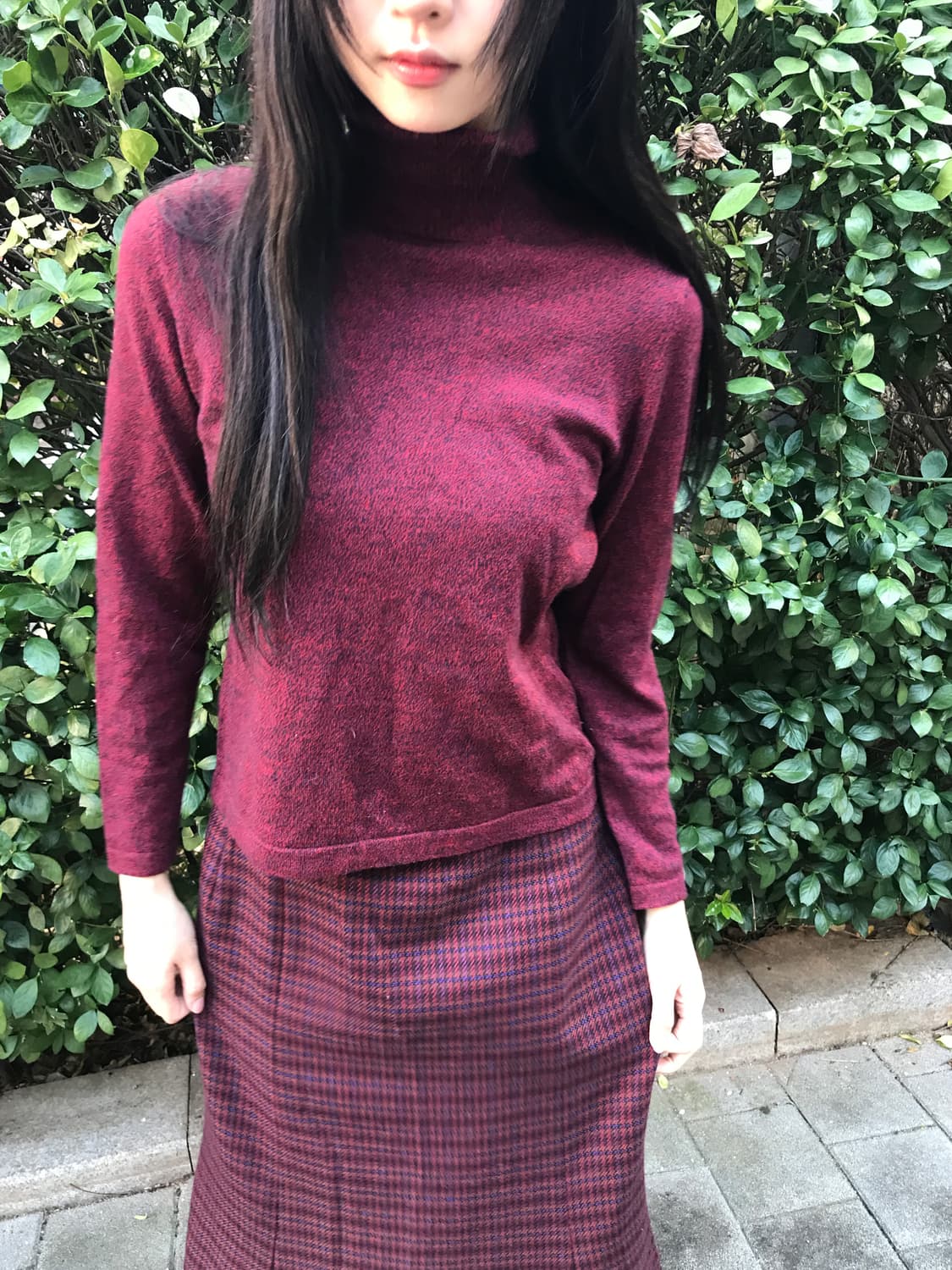 Wool Check Mermaid Skirt 상품이미지3