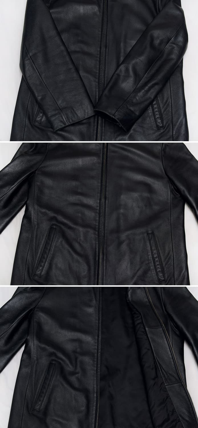 엘크 (ELK) 천연 양가죽 헨리넥 집업 싱글 라이더 자켓 (100) 상품이미지6