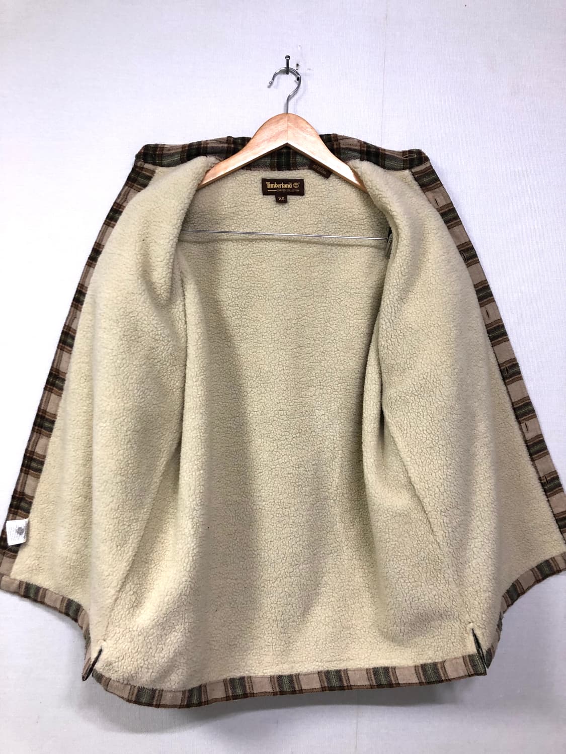 팀버랜드 헤비 울 누빔 체크 셔츠 겸 자켓 _ 베이지/그린 상품이미지7