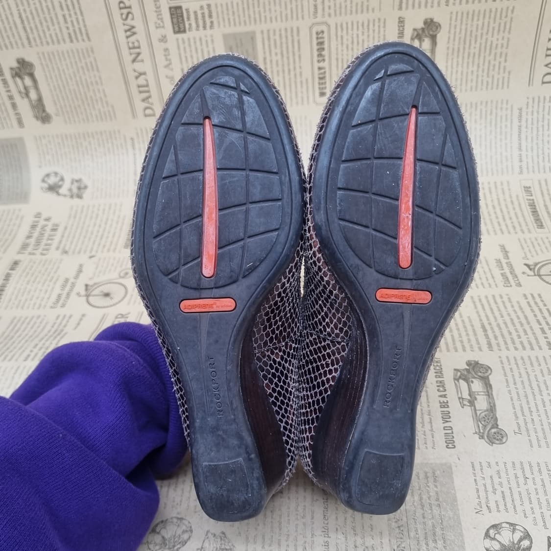 락포트 뱀피 여성웨지힐220 굽5 상품이미지3