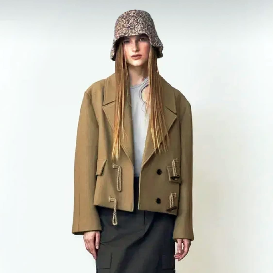 러브유쏘머치(LOVE YOU SO MUCH) 떡볶이 더플코트 프리사이즈 상품이미지1