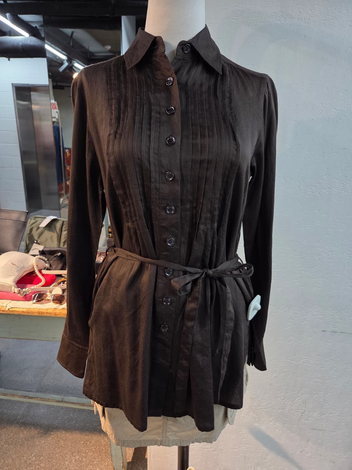 BURBERRY 버버리 초코브라운 긴팔셔츠 상품이미지1