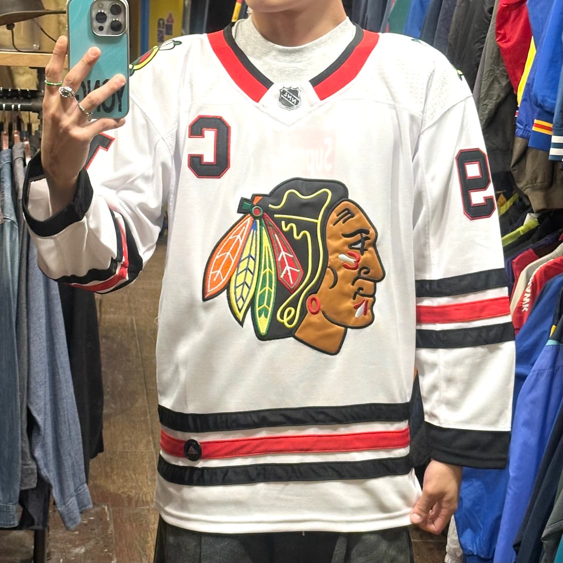 [HI] 아디다스 NHL 긴팔 하키티 화이트 상품이미지2