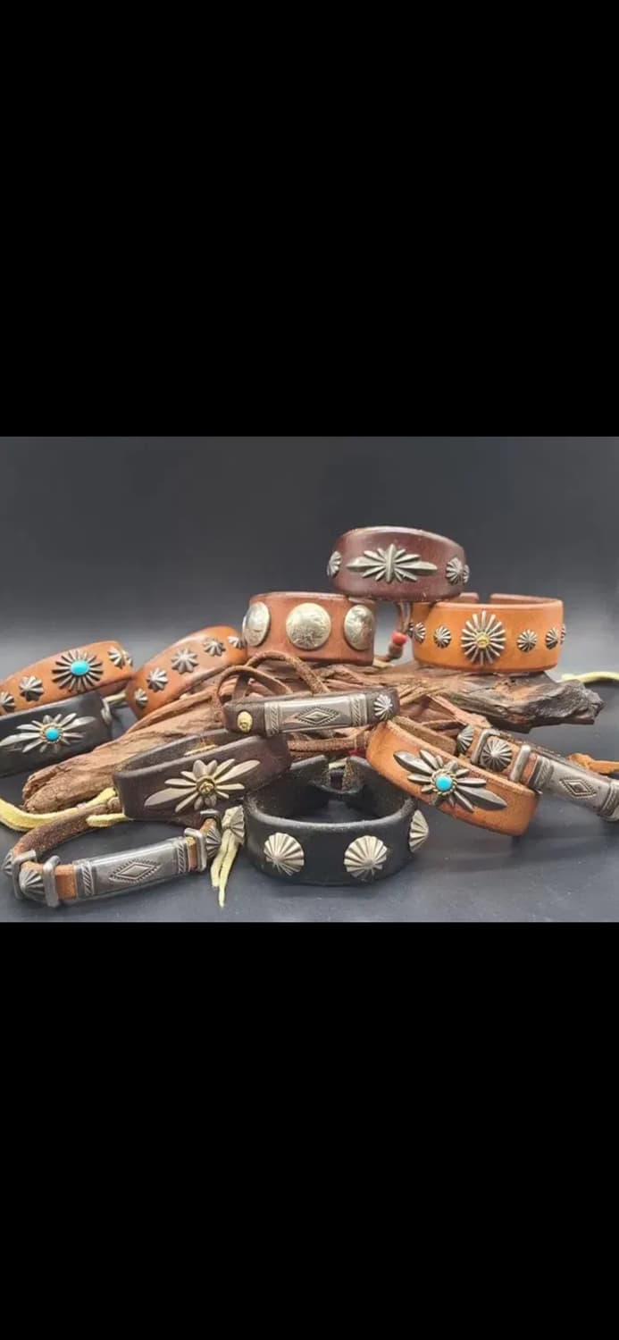 GOROS 올드고로스 새들레더 콘초 레더 팔찌 상품이미지6