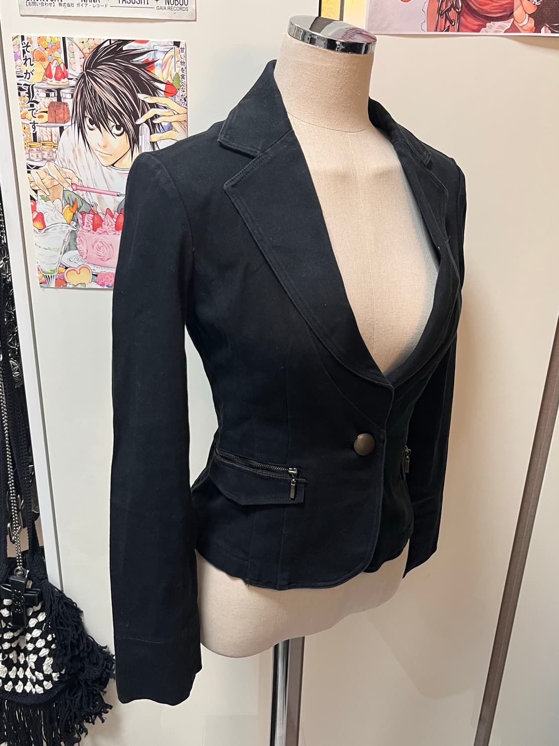 세실 맥비 블랙 크롭 자켓 상품이미지2