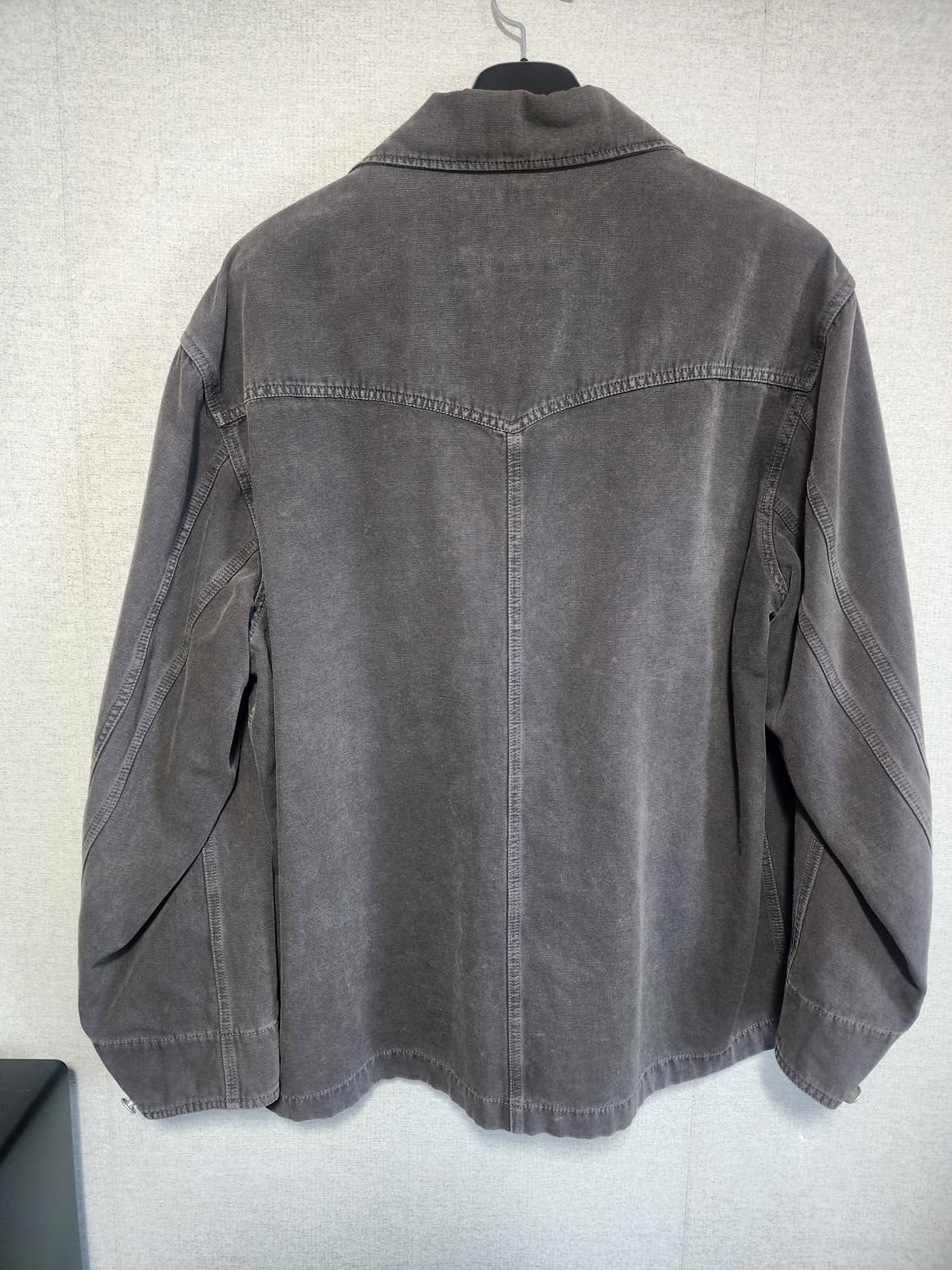 [XL] 아트이프액츠 가먼트 다이드 커버올 자켓 차콜 상품이미지3