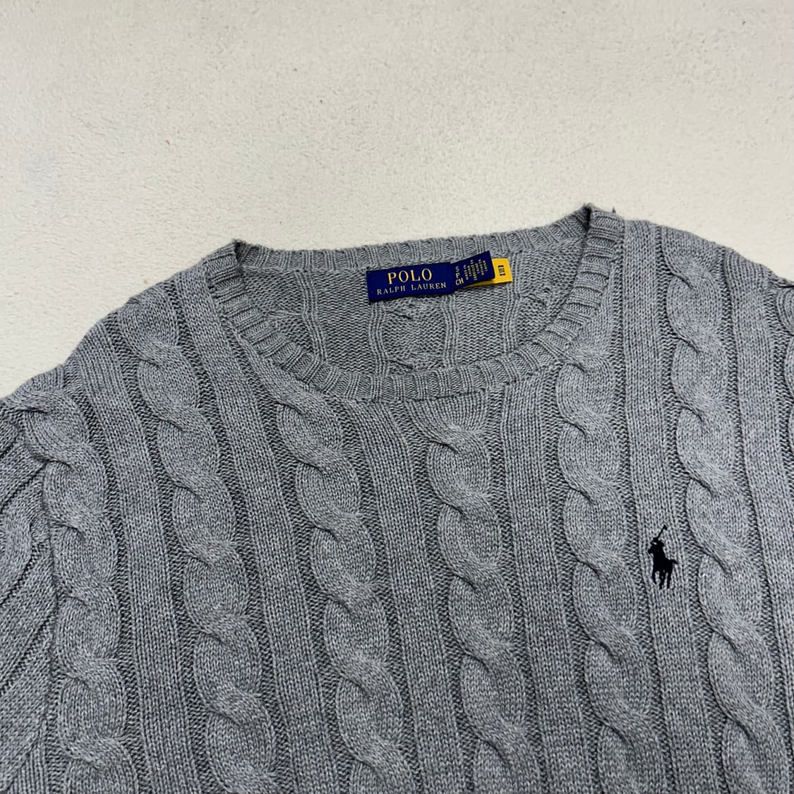 Polo Grey Cable Knit 상품이미지5