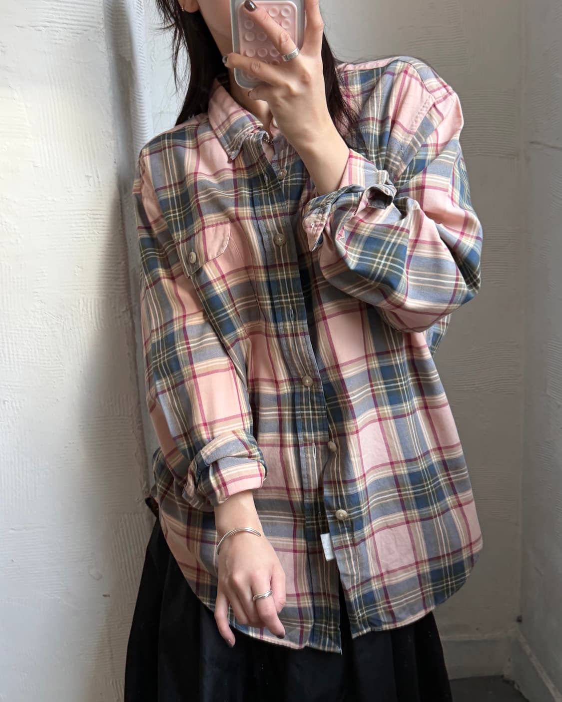 Polo 폴로 랄프로렌 핑크체크 투포켓 플란넬 셔츠 상품이미지6