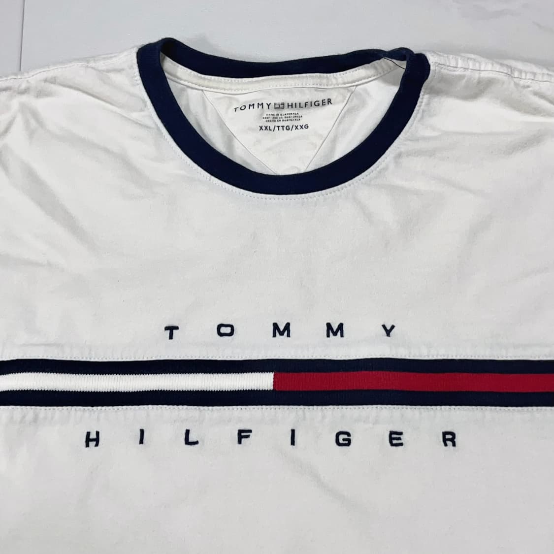 [정품] 타미 화이트 일자로고 반팔티 [ XXL ] 상품이미지4