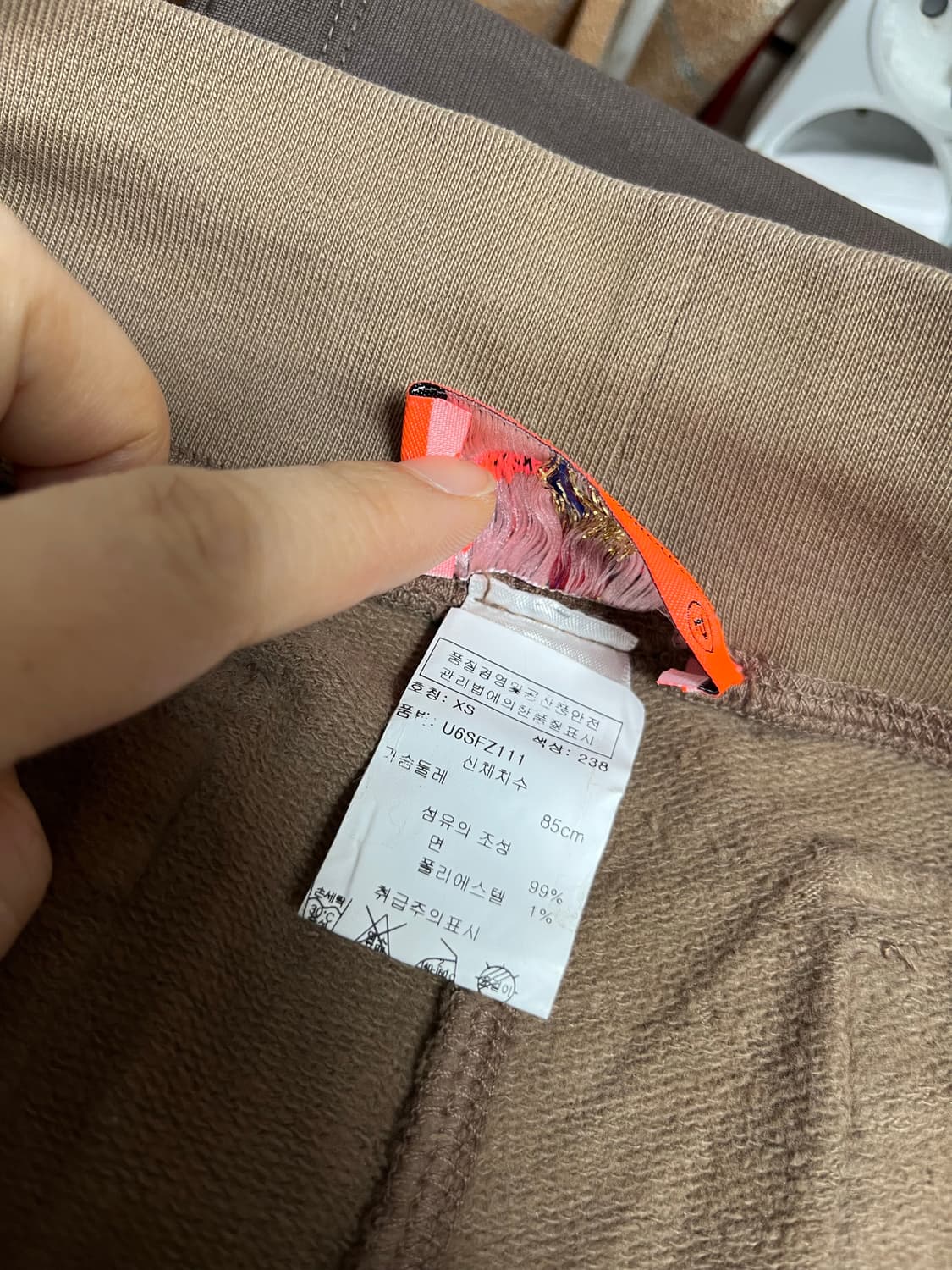 쥬시 꾸뛰르 브라운 트레이닝 7부 팬츠 새상품 xs 상품이미지3