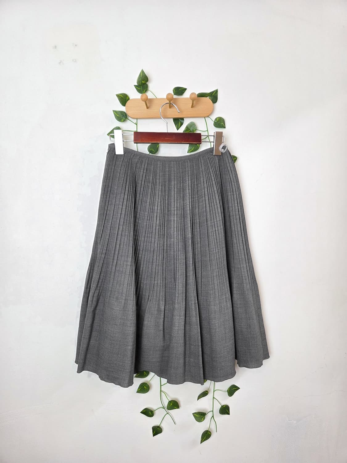 플리츠 미디 스커트 상품이미지5