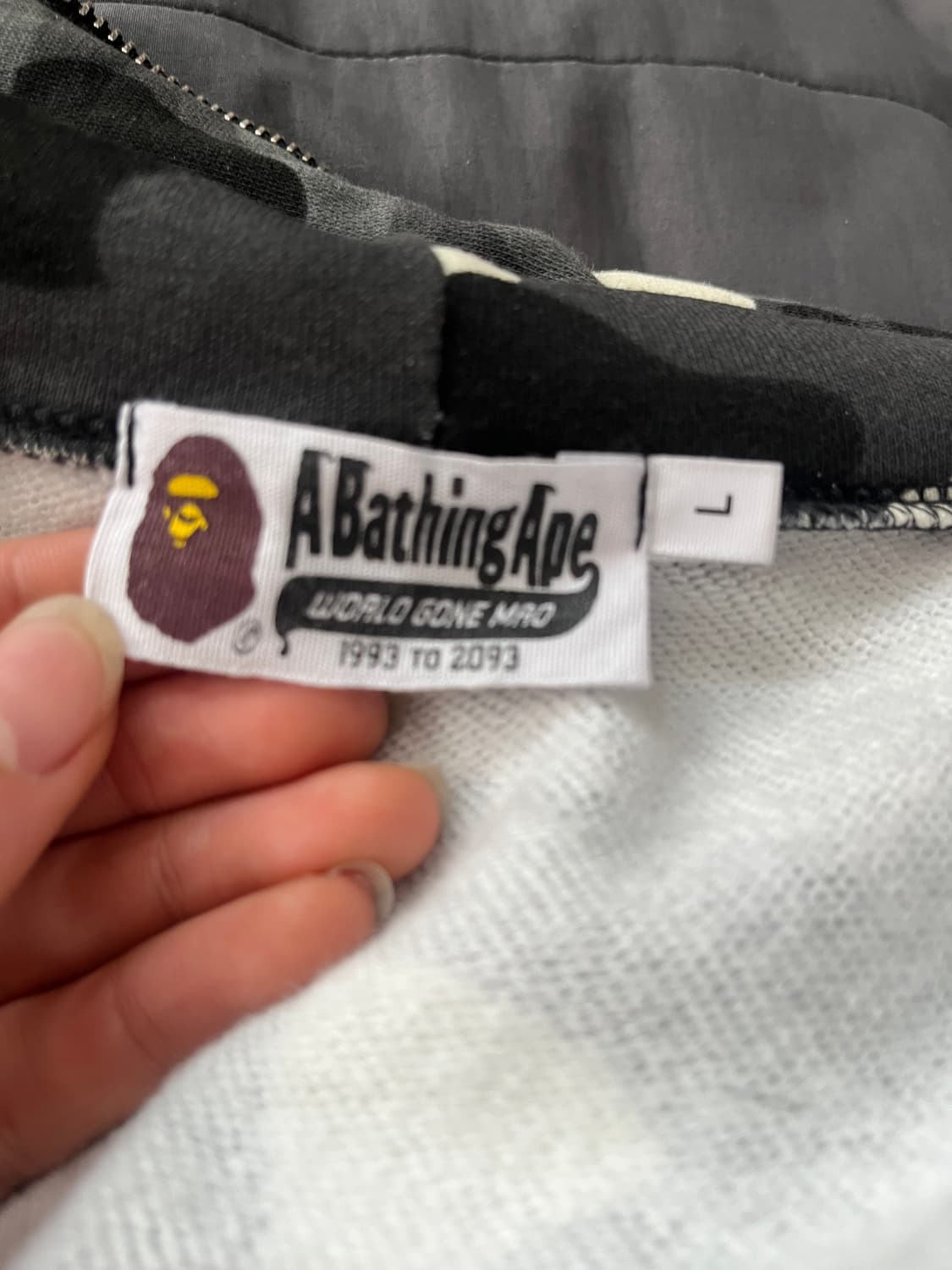 베이프 샤크 후드집업 L 상품이미지5